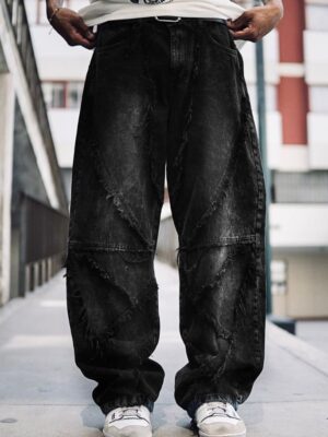 Pantalón rasgado baggy jean + polo elección