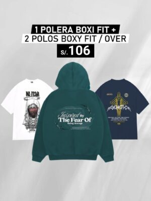 PACK:  1 POLERA + 2 POLOS BOXY FIT / OVER /  Unisex XIIII