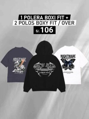 PACK:  1 POLERA + 2 POLOS BOXY FIT / OVER /  Unisex VIIII