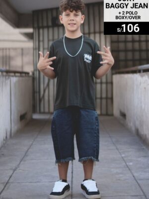 Jorts Kids Oxido+ 2 polos boxy/over