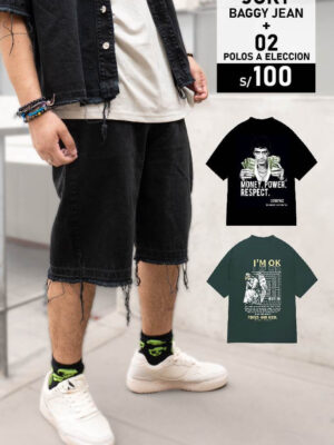 Pack Jort jean baggy + 02 Polo a elección III