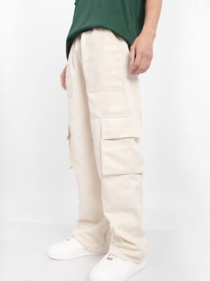 Pantalón doble bolsillo cargo BL / Unisex