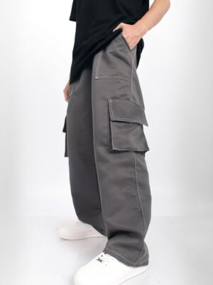 Pantalón doble bolsillo cargo Gris / Unisex