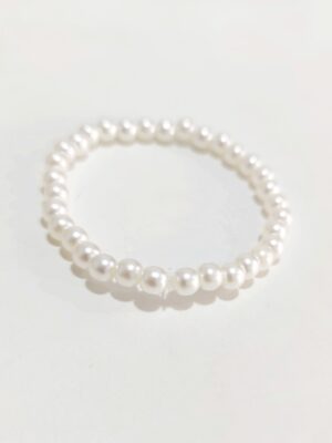 Pulsera perla BL/ unisex