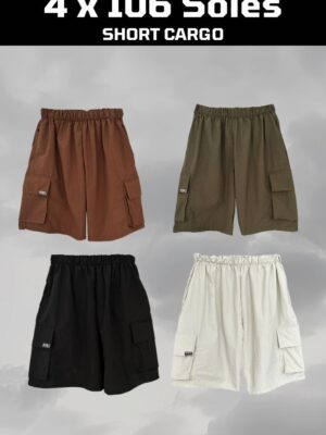 PACK: 4 Short Cargo x 100 Soles