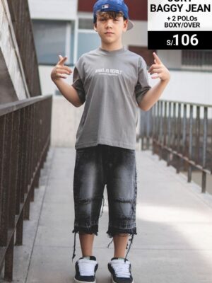 Jort Baggy Jean+ 2 polos boxy/over
